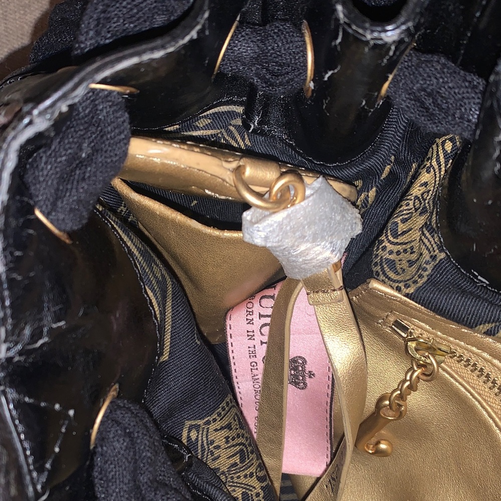 Y2K EXTREMELY RARE Vintage Juicy Couture Black & Brown Daydreamer w/embroidered🌹 - Picture 4 of 16